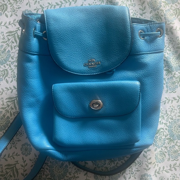 COACH Logo Backpack Backpack daypack Backpack leather Light blue
F37621 Women - Picture 4 of 6